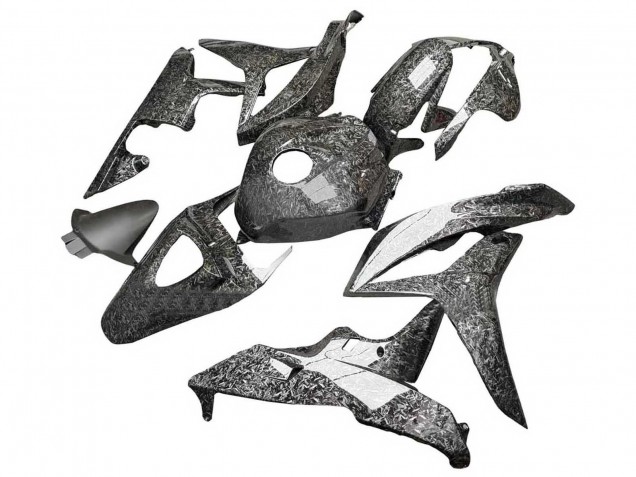 2007-2008 Honda CBR600RR Motorcycle Fairings - Black Forged Carbon Fiber Canada