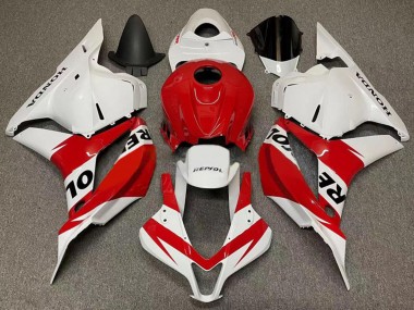 Online 2007-2008 Honda CBR600RR Motorcycle Fairings - White Red Repsol Canada