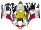 2007-2008 Honda CBR600RR Motorcycle Fairings - White Yellow Red Repsol HRC Canada