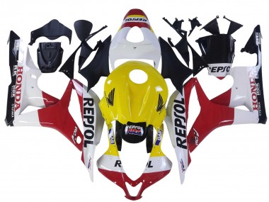 Online 2007-2008 Honda CBR600RR Motorcycle Fairings - White Yellow Red Repsol HRC Canada