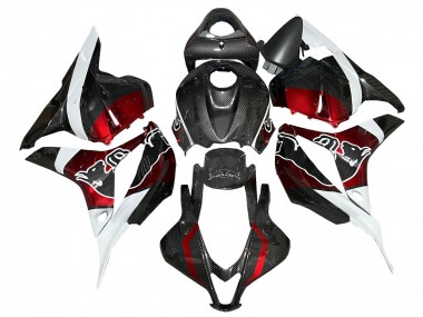 Online 2009-2012 Honda CBR600RR Motorcycle Fairings - White Red Black Carbon Fiber Canada