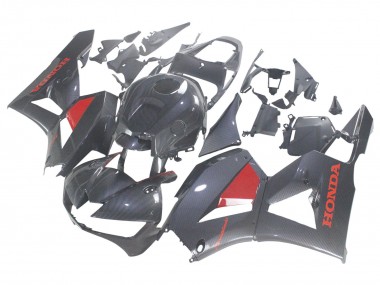 Online 2013-2023 Honda CBR600RR Motorcycle Fairings - Black Carbon Fiber Red Canada
