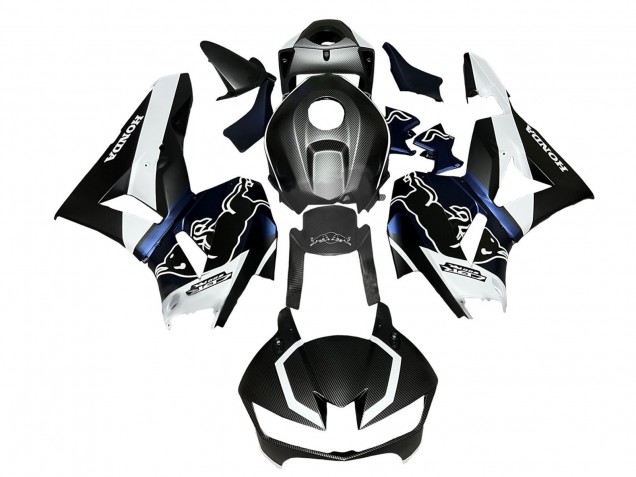 2013-2023 Honda CBR600RR Motorcycle Fairings - Black Carbon Fiber White Blue Red Bull Canada