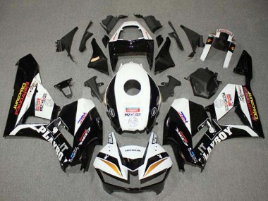 Online 2013-2023 Honda CBR600RR Motorcycle Fairings - White Gold Glossy Black HRC Canada