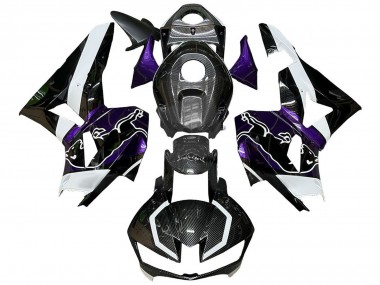 Online 2013-2023 Honda CBR600RR Motorcycle Fairings - Black Carbon Fiber White Purple Red Bull Canada