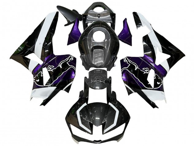 2013-2023 Honda CBR600RR Motorcycle Fairings - Black Carbon Fiber White Purple Red Bull Canada