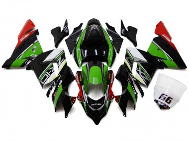 Online 2004-2005 Kawasaki ZX10R Motorcycle Fairings - White Black Green Elf Canada