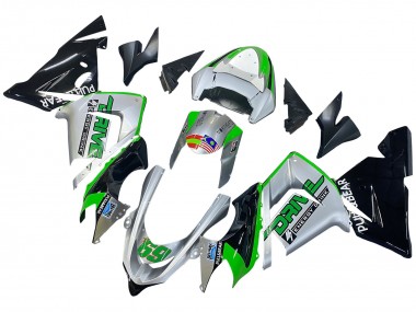 Online 2004-2005 Kawasaki ZX10R Motorcycle Fairings - Green Silver Black 69 Canada