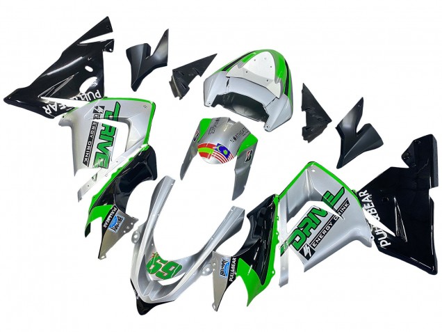 2004-2005 Kawasaki ZX10R Motorcycle Fairings - Green Silver Black 69 Canada