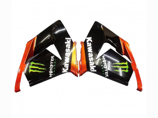 2004-2005 Kawasaki ZX10R Motorcycle Fairings - Burnt Orange Black Monster Elf Canada