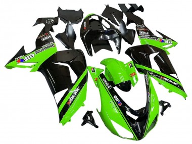 Online 2006-2007 Kawasaki ZX10R Motorcycle Fairings - Green Black Elf Touch4 3M Canada