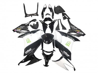Online 2008-2010 Kawasaki ZX10R Motorcycle Fairings - Glossy Black White Green Monster Elf Canada