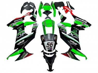 Online 2008-2010 Kawasaki ZX10R Motorcycle Fairings - Green White Red Black Monster Elf 66 Canada