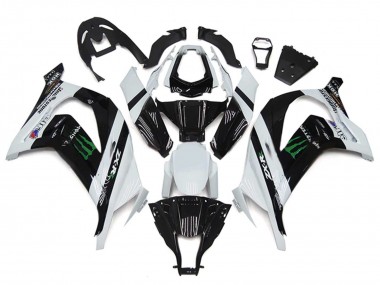 Online 2011-2015 Kawasaki ZX10R Motorcycle Fairings - White Glossy Black Green Monster Canada