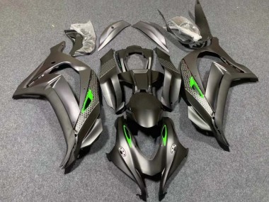 Online 2016-2020 Kawasaki ZX10R Motorcycle Fairings - Matte Black Green Honeycomb Canada
