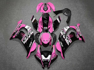 Online 2016-2020 Kawasaki ZX10R Motorcycle Fairings - Pink Glossy Black White Elf Monster Canada