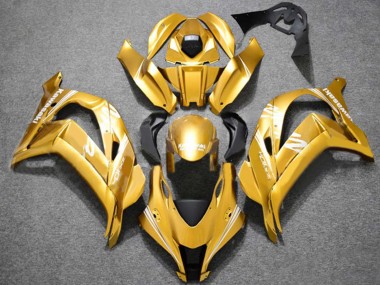 Online 2016-2020 Kawasaki ZX10R Motorcycle Fairings - Gold White Canada