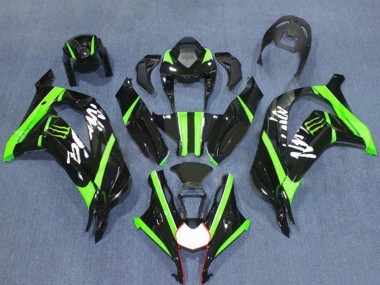 Online 2016-2020 Kawasaki ZX10R Motorcycle Fairings - Glossy Black Green Monster Canada