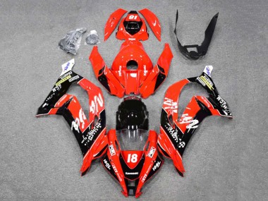 Online 2016-2020 Kawasaki ZX10R Motorcycle Fairings - Red Glossy Black White Monster 18 Canada