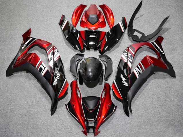 2016-2020 Kawasaki ZX10R Motorcycle Fairing - Red Glossy Black White Canada