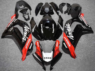 Online 2016-2020 Kawasaki ZX10R Motorcycle Fairings - Glossy Black Red White KHAN Spark Canada