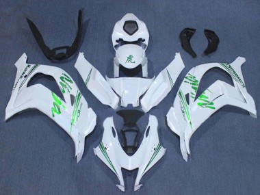 Online 2016-2020 Kawasaki ZX10R Motorcycle Fairings - White Green Ninja Canada