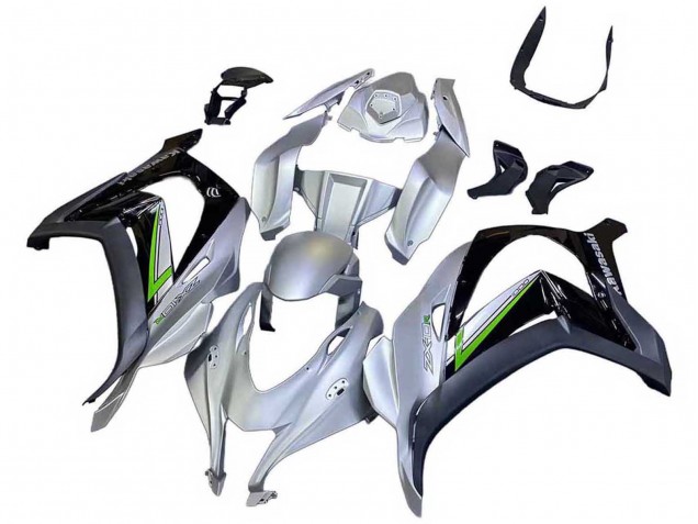 2016-2020 Kawasaki ZX10R Motorcycle Fairing - Silver Green Black Canada