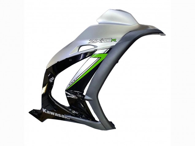 2016-2020 Kawasaki ZX10R Motorcycle Fairing - Silver Green Black Canada