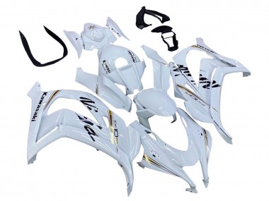 Online 2016-2020 Kawasaki ZX10R Motorcycle Fairings - White Gold Black Canada