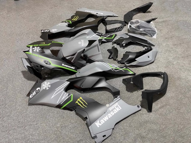 2021-2025 Kawasaki ZX10R Motorcycle Fairings - Grey Matte Black Green White Elf Snow Monster Canada