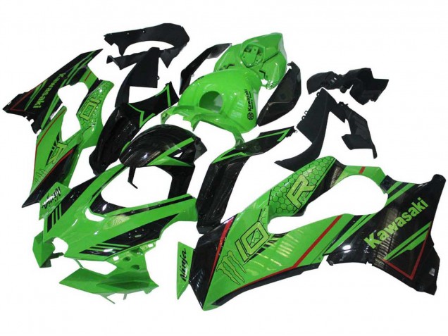 2021-2025 Kawasaki ZX10R Motorcycle Fairings - Green Glossy Black Canada