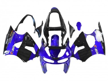 Online 1998-1999 Kawasaki ZX6R Motorcycle Fairings - Blue Glossy Black Elf Bridgestone Canada