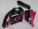 2006-2011 Kawasaki ZX14R ZZR1400 Motorcycle Fairings - Glossy Black Red Pink Flame Canada