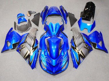 Online 2006-2011 Kawasaki ZX14R ZZR1400 Motorcycle Fairings - Blue Grey Canada
