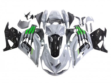 Online 2012-2024 Kawasaki ZX14R ZZR1400 Motorcycle Fairings - Grey Green Black Canada