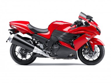 Online 2012-2024 Kawasaki ZX14R ZZR1400 Motorcycle Fairing - Red Matte Black Canada