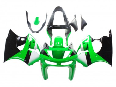 Online 1998-1999 Kawasaki ZX6R Motorcycle Fairings - Green White Glossy Black Canada