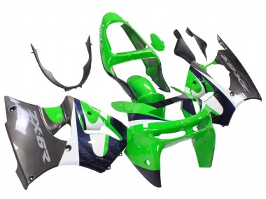 Online 1998-1999 Kawasaki ZX6R Motorcycle Fairings - Green White Dark Blue Silver Canada