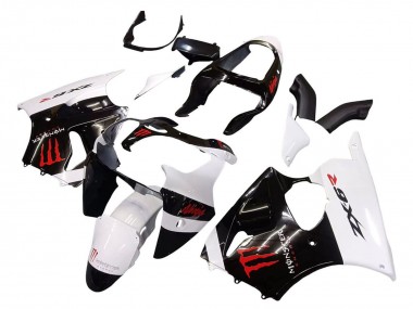 Online 2000-2002 Kawasaki ZX6R Motorcycle Fairings - White Black Red Monster Canada