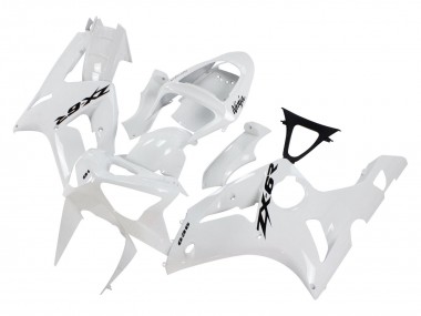 Online 2003-2004 Kawasaki ZX6R Motorcycle Fairings - White Black Decals Canada