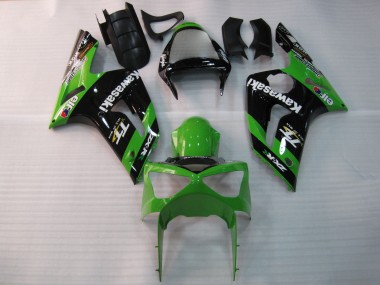 Online 2003-2004 Kawasaki ZX6R Motorcycle Fairings - Green Black Elf Bridgestone Canada