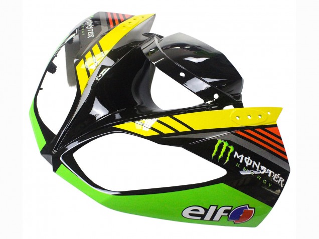 2009-2012 Kawasaki ZX6R Motorcycle Fairings - Green Glossy Black Yellow White Red Elf Monster Canada