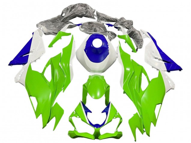 2019-2022 Kawasaki ZX6R Motorcycle Fairings - White Blue Green Canada