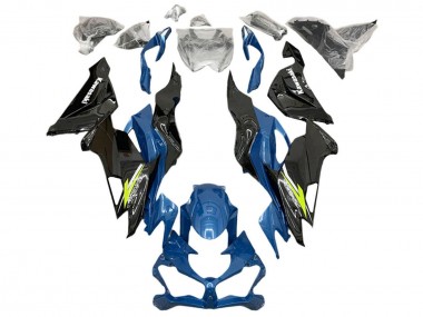 Online 2019-2022 Kawasaki ZX6R Motorcycle Fairings - Blue Yellow White Glossy Black Canada