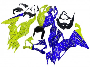 Online 2019-2022 Kawasaki ZX6R Motorcycle Fairings - Blue Yellow Canada