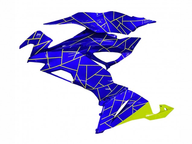 2019-2022 Kawasaki ZX6R Motorcycle Fairings - Blue Yellow Canada