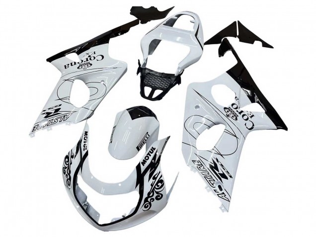 2000-2002 Suzuki GSXR1000 Motorcycle Fairings - White Black Motul Corona Canada