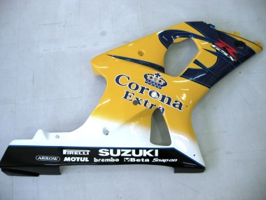 Online 2000-2002 Suzuki GSXR1000 Motorcycle Fairings - Yellow Dark Blue White Motul Corona Canada