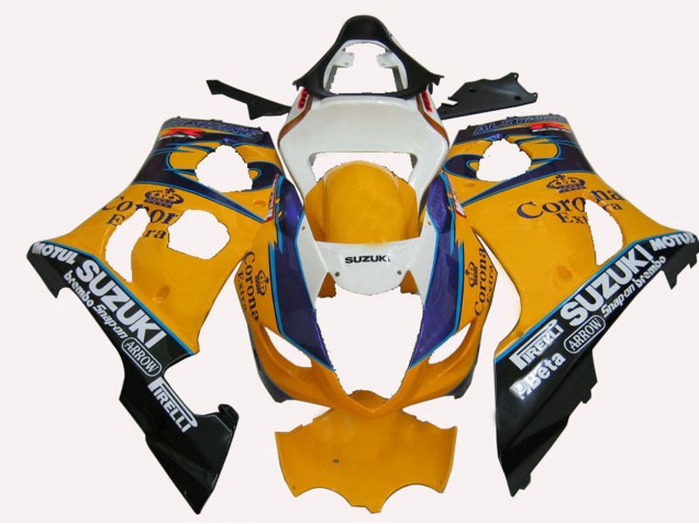2003-2004 Suzuki GSXR 1000 Motorcycle Fairings - Yellow White Blue Black Corona Canada