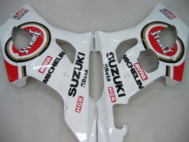 Online 2003-2004 Suzuki GSXR 1000 Motorcycle Fairings - White Red Motul Lucky Strike Canada